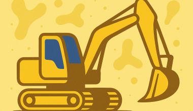 Afbeelding van graafmachine bij blog over aansprakelijkheid en verzekeringsrecht instorten schuur