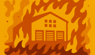Afbeelding van brand bij blog over brand en verzekeringsrecht en melding leegstand