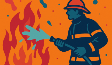 afbeelding van brandweerman bij blog over aansprakelijkheid en brand