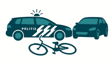 Afbeelding van een fiets en politieauto bij blog over letselschade advocaat