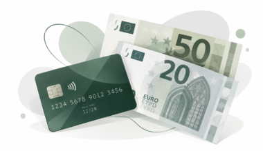 Afbeelding van bankpas en bankbiljetten bij nieuws blog over verhoging eigen risico waarborgfonds